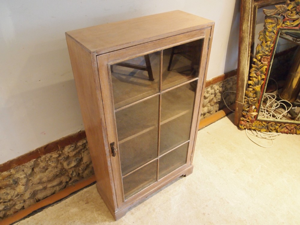Bookcase limed Oak arts and crafts Cotswold school type c1930 View VII