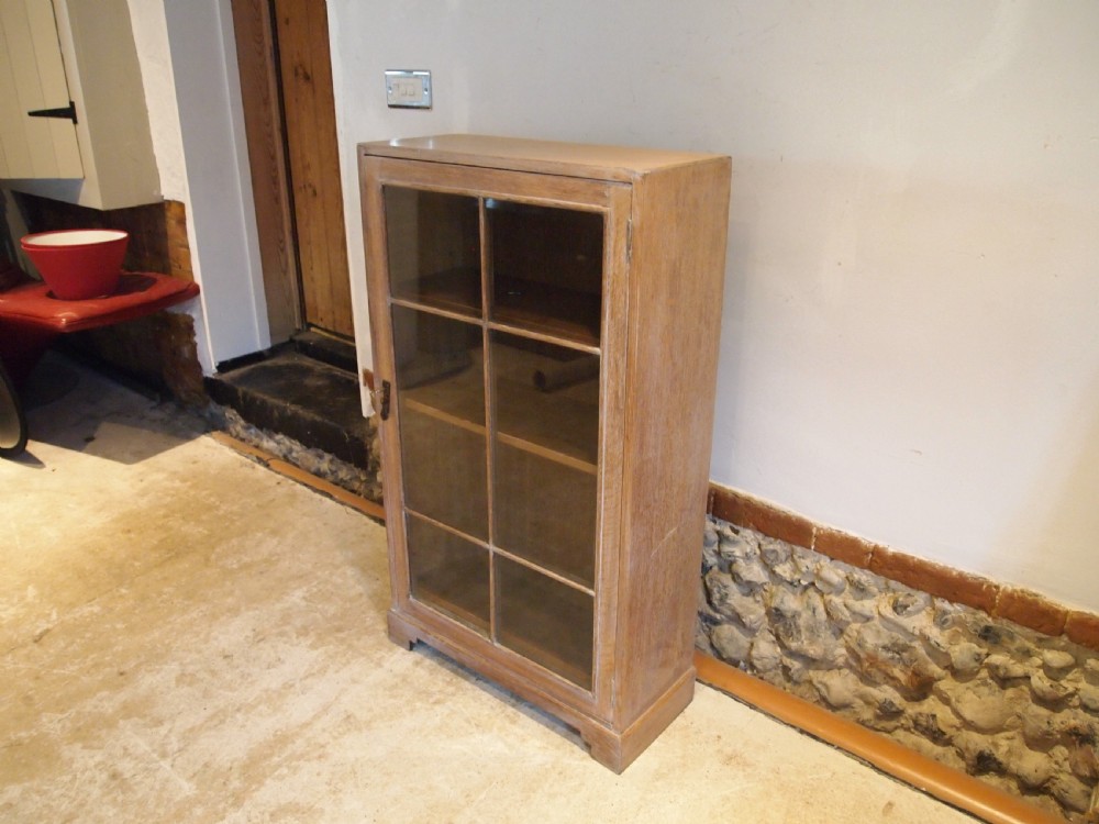 Bookcase limed Oak arts and crafts Cotswold school type c1930 View IX