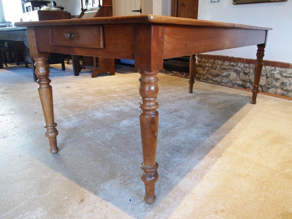 Table stunning extending refectory farmhouse dining Apple wood c1890 View VI