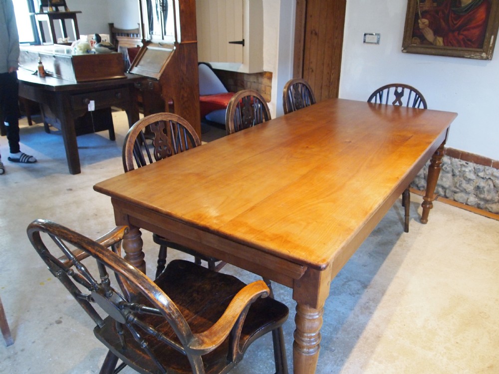 Table stunning extending refectory farmhouse dining Apple wood c1890 View VII