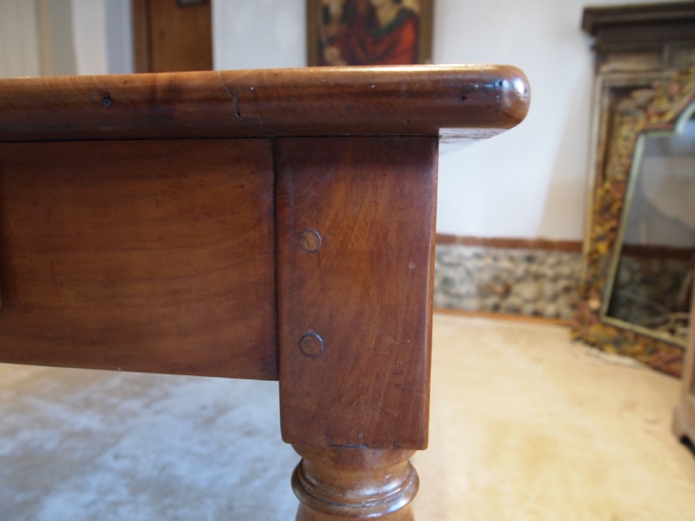 Table stunning extending refectory farmhouse dining Apple wood c1890 View IX