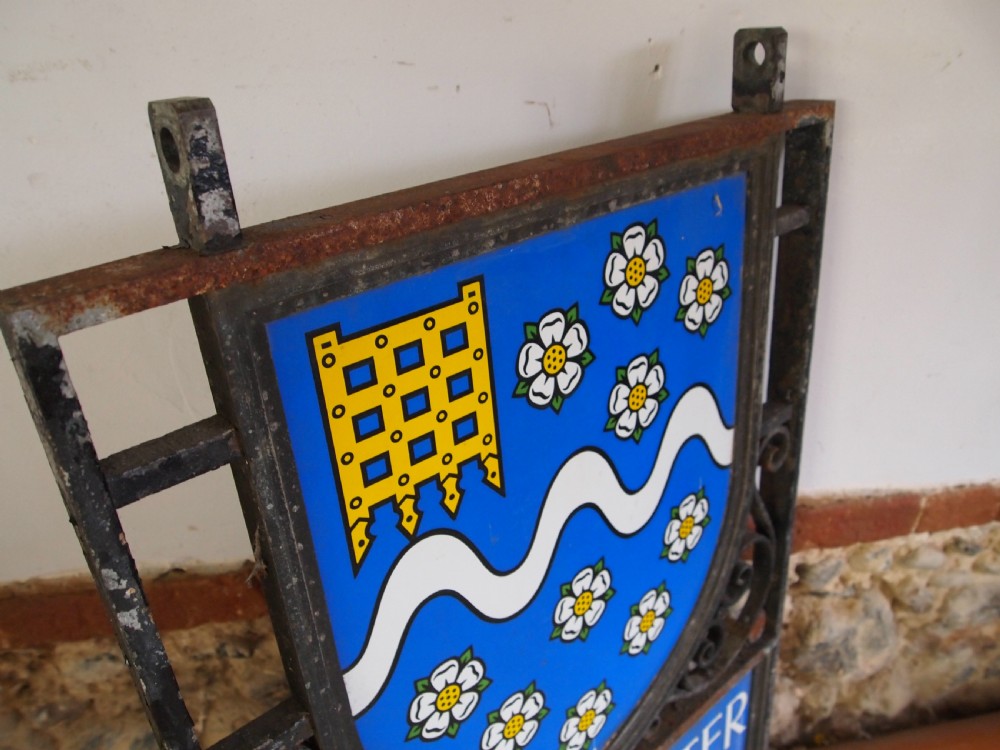 Sign enamel Westminster bank double sided c1923 View IV