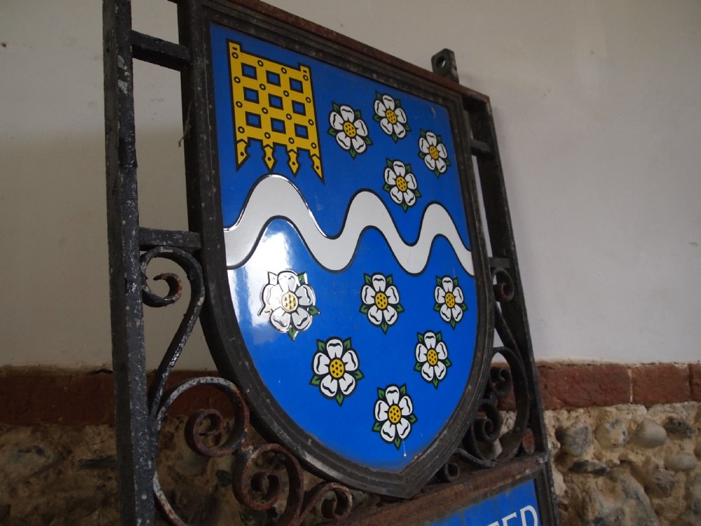 Sign enamel Westminster bank double sided c1923 View IX