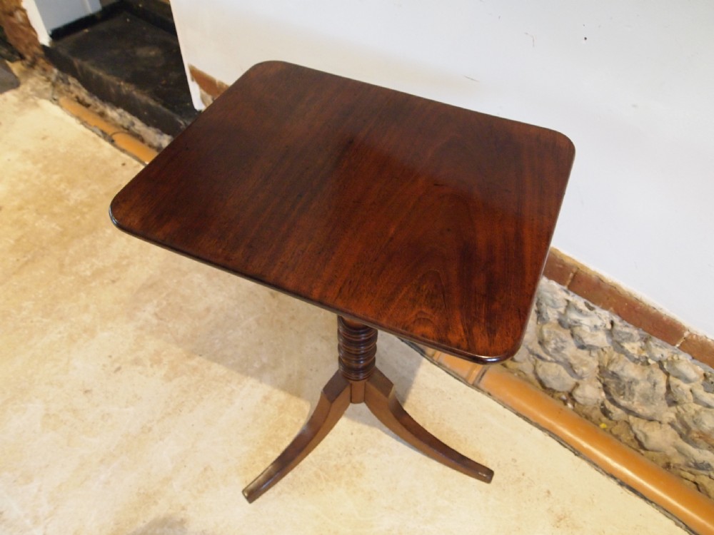 Table fine George III Cuban Mahogany side hall lamp wine c1790 View IX