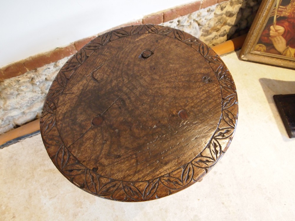 Table outstanding rare primitive naive cricket table c1770 View VI