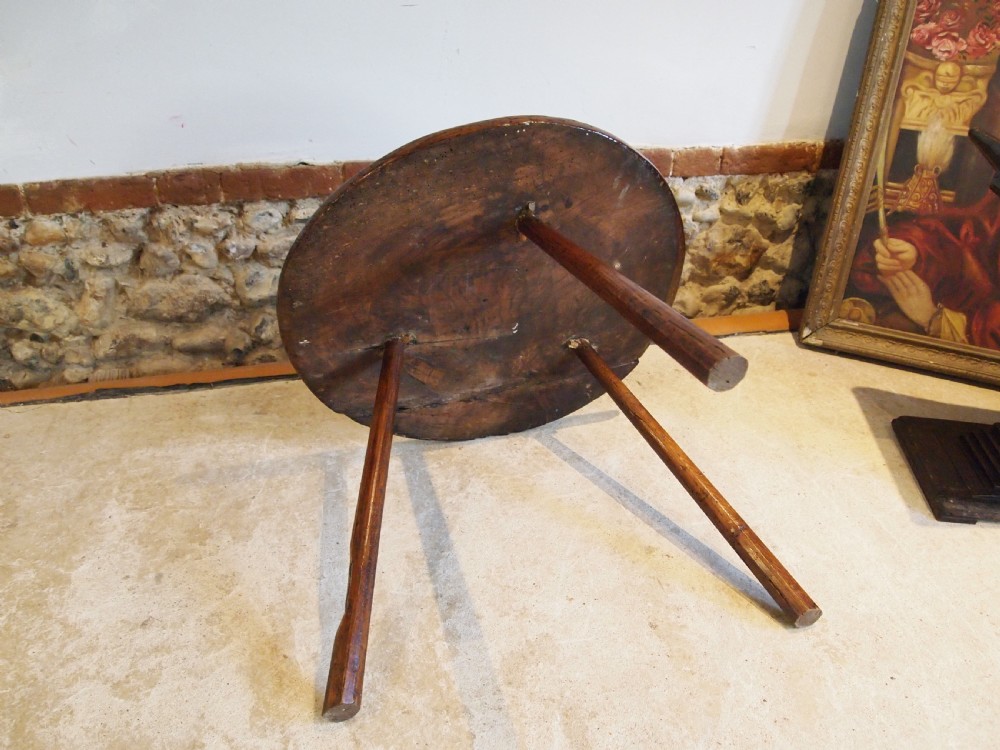 Table outstanding rare primitive naive cricket table c1770 View VIII