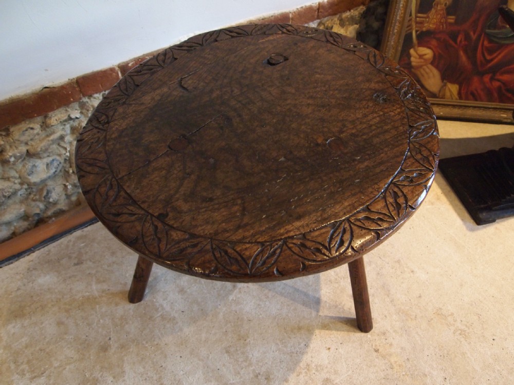 Table outstanding rare primitive naive cricket table c1770 View XI