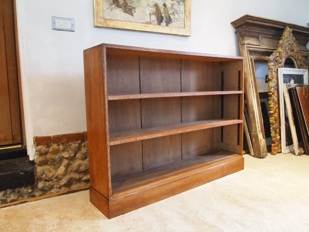 Bookcase quarter sawn Oak attri Heals c1900