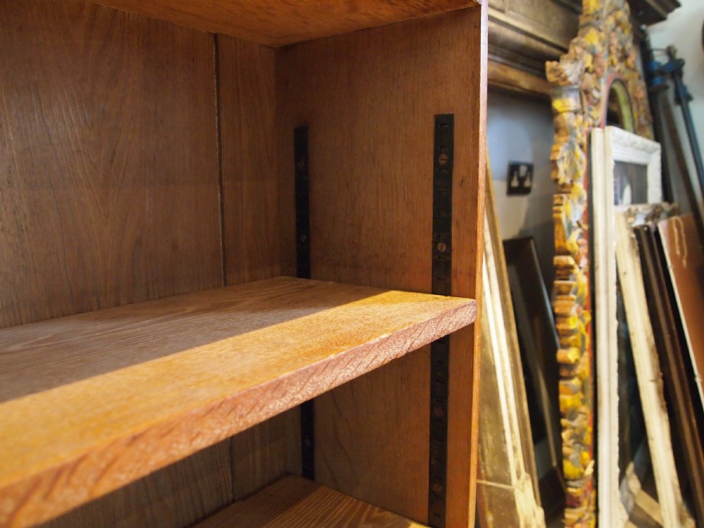 Bookcase quarter sawn Oak attri Heals c1900 View III