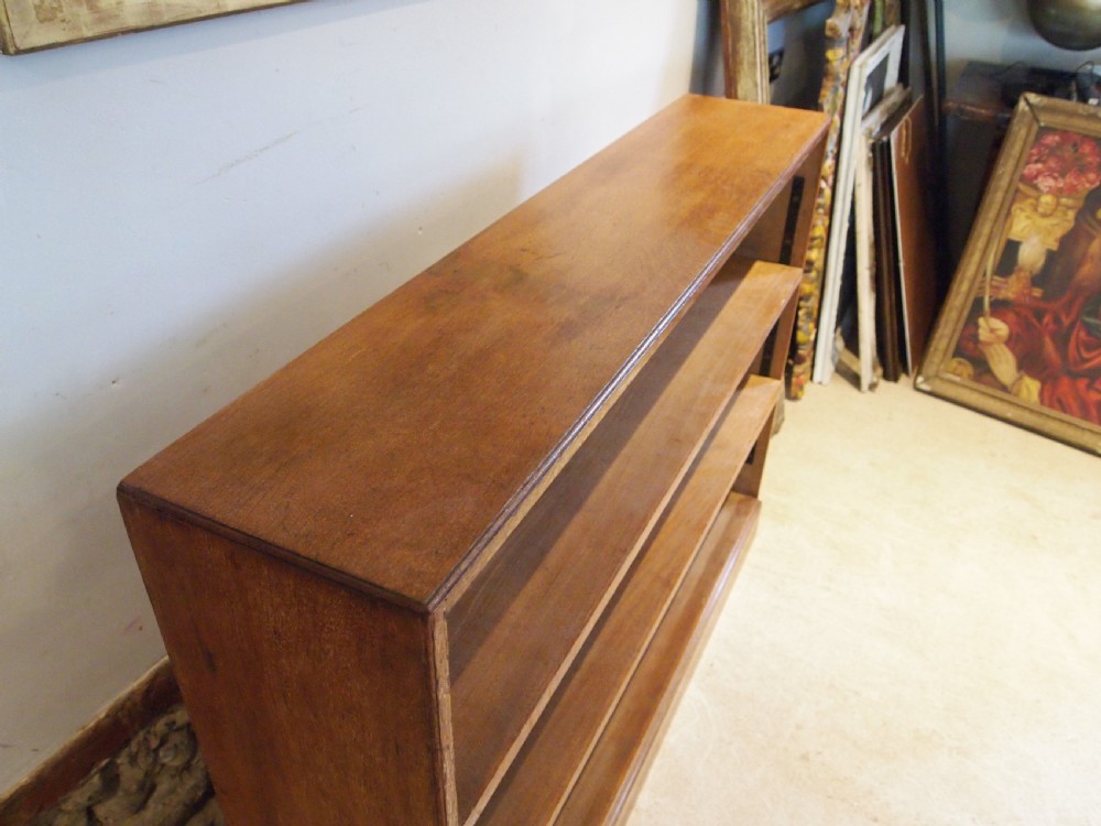 Bookcase quarter sawn Oak attri Heals c1900 View IV
