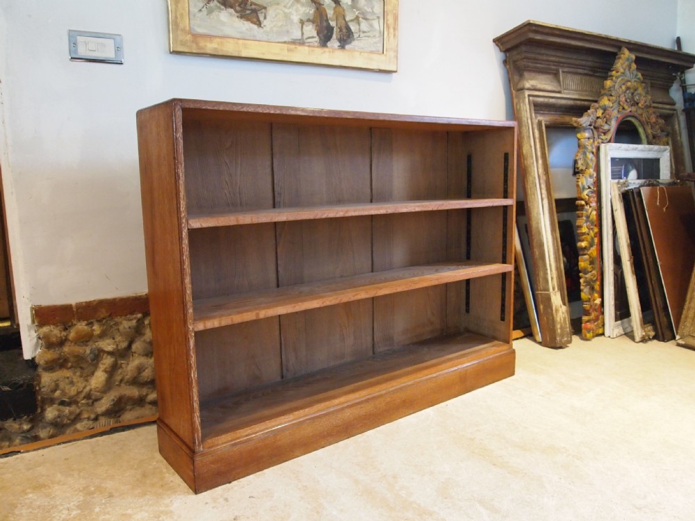 Bookcase quarter sawn Oak attri Heals c1900 View X