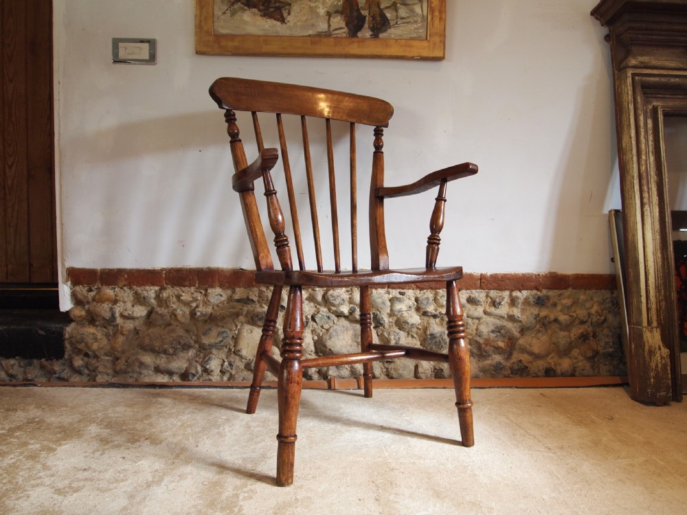Chair wonderful Windsor kitchen chair Ash Elm Beech c1870 View V