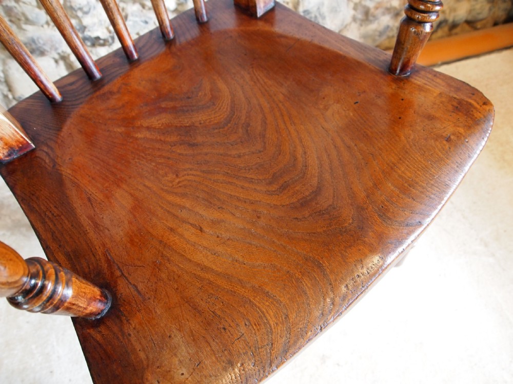 Chair wonderful Windsor kitchen chair Ash Elm Beech c1870 View VIII