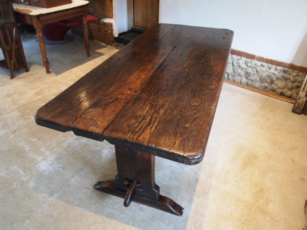 Table rare Queen Anne Oak refectory dining farmhouse c1700