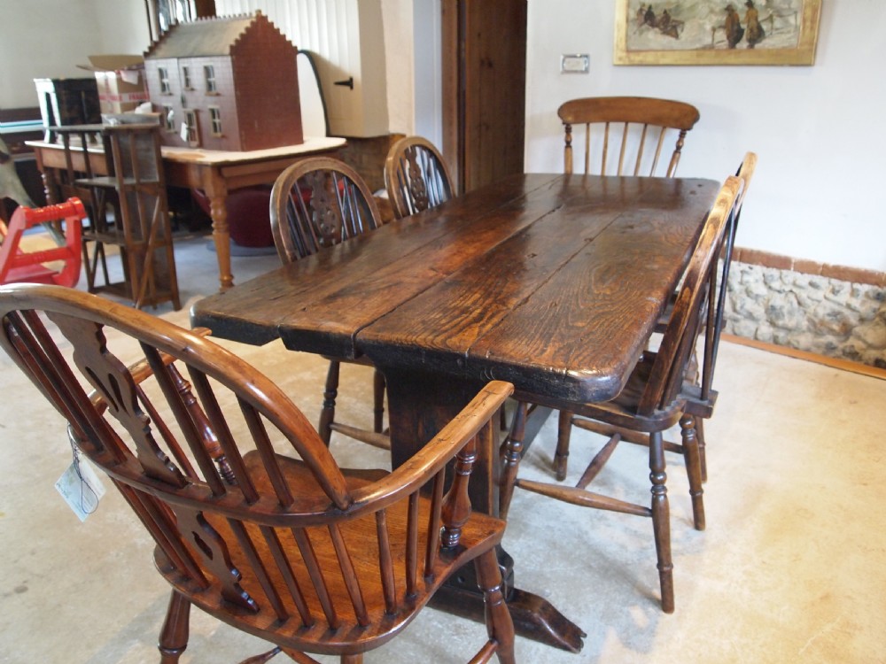 Table rare Queen Anne Oak refectory dining farmhouse c1700 View III