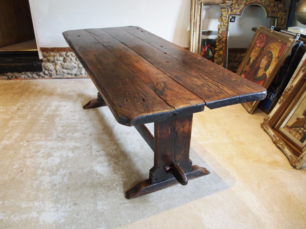 Table rare Queen Anne Oak refectory dining farmhouse c1700 View IV