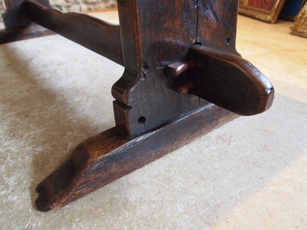 Table rare Queen Anne Oak refectory dining farmhouse c1700 View VIII