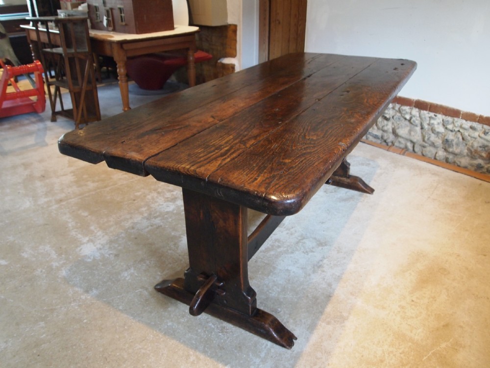 Table rare Queen Anne Oak refectory dining farmhouse c1700 View XII