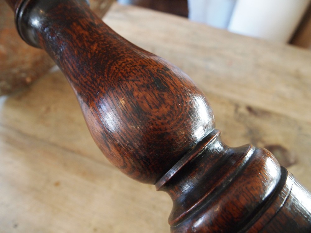 Table very rare George II Elm wine side lamp c1740 View VI