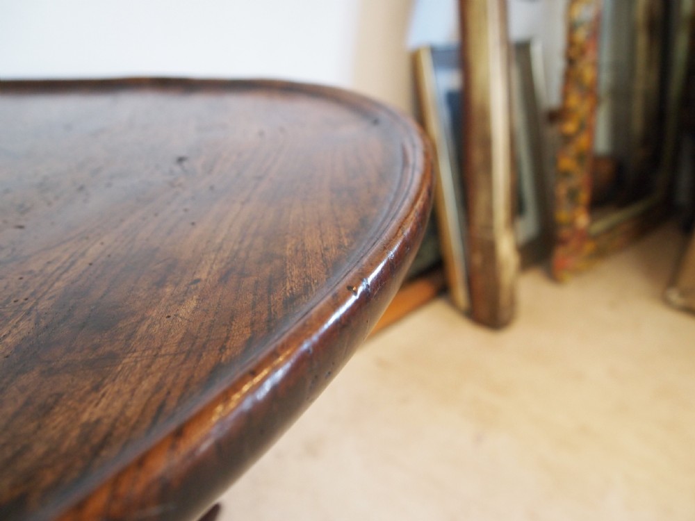 Table very rare George II Elm wine side lamp c1740 View IX