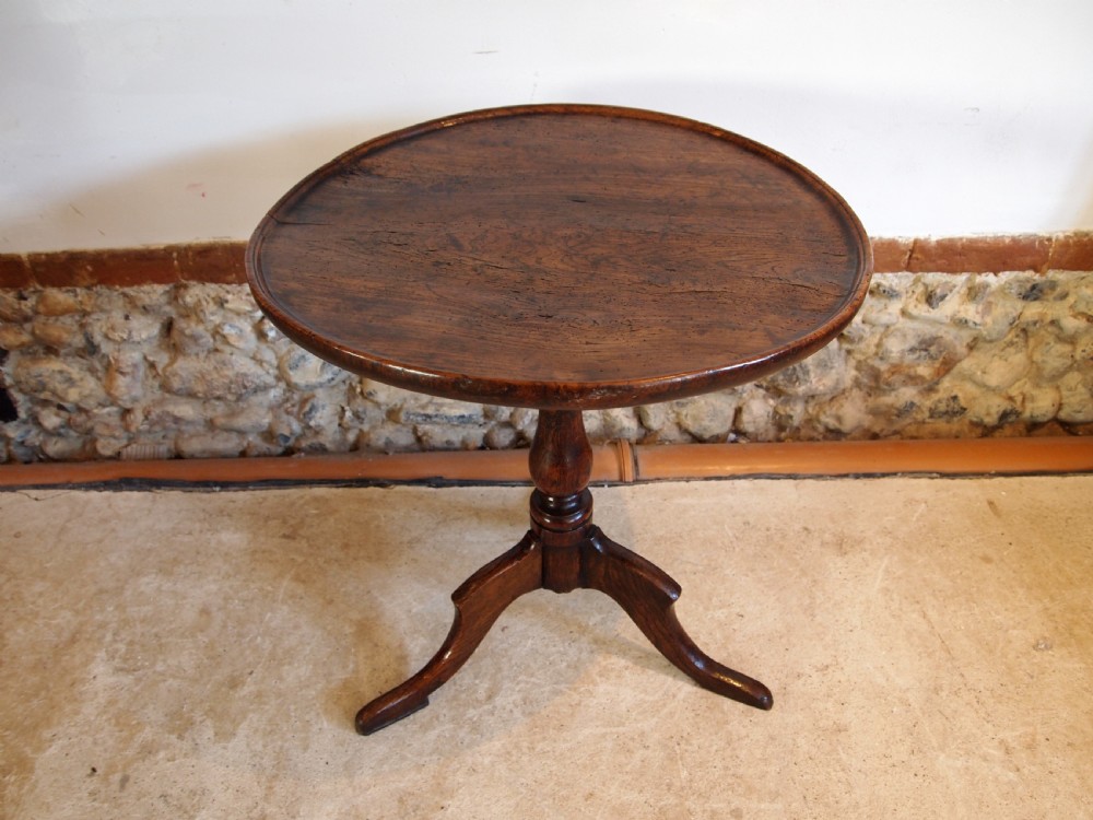Table very rare George II Elm wine side lamp c1740 View X