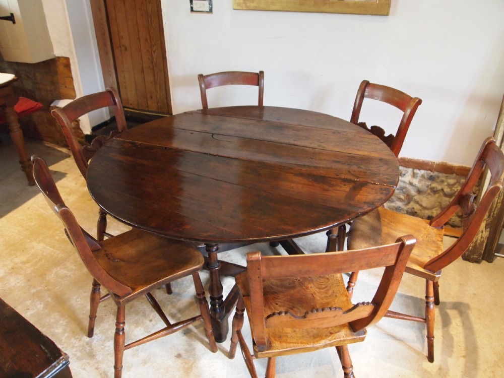 Table rare Welsh Oak 17th century drop leaf c1680 View VII