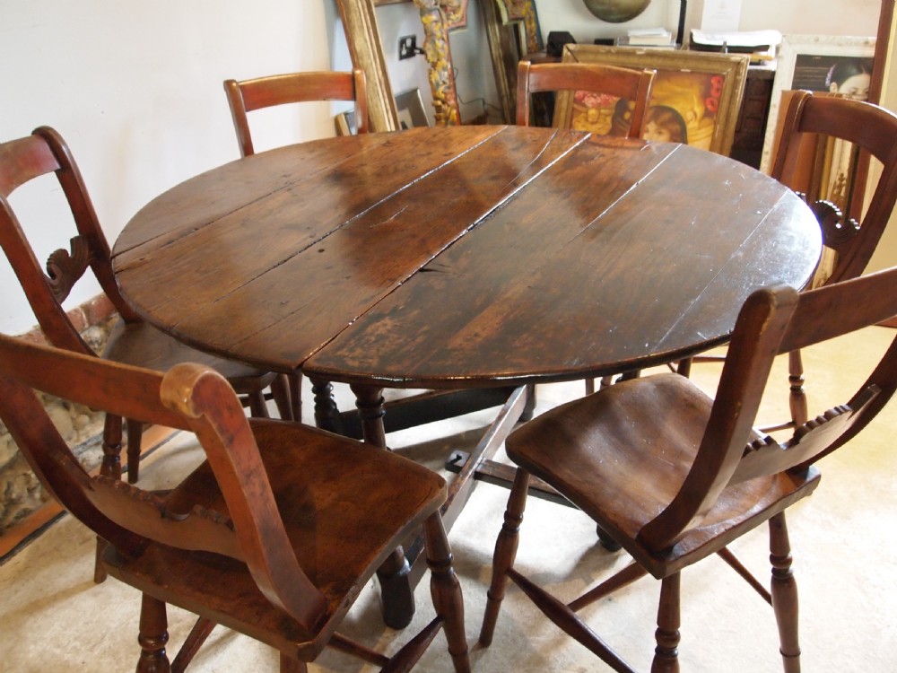 Table rare Welsh Oak 17th century drop leaf c1680 View IX