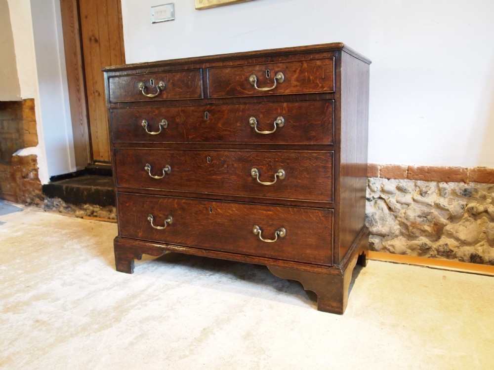 Chest of Drawers rare small George III Oak original handles c1770