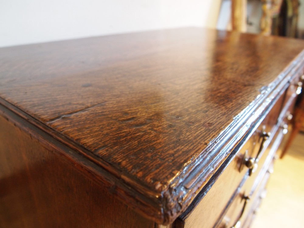 Chest of Drawers rare small George III Oak original handles c1770 View V