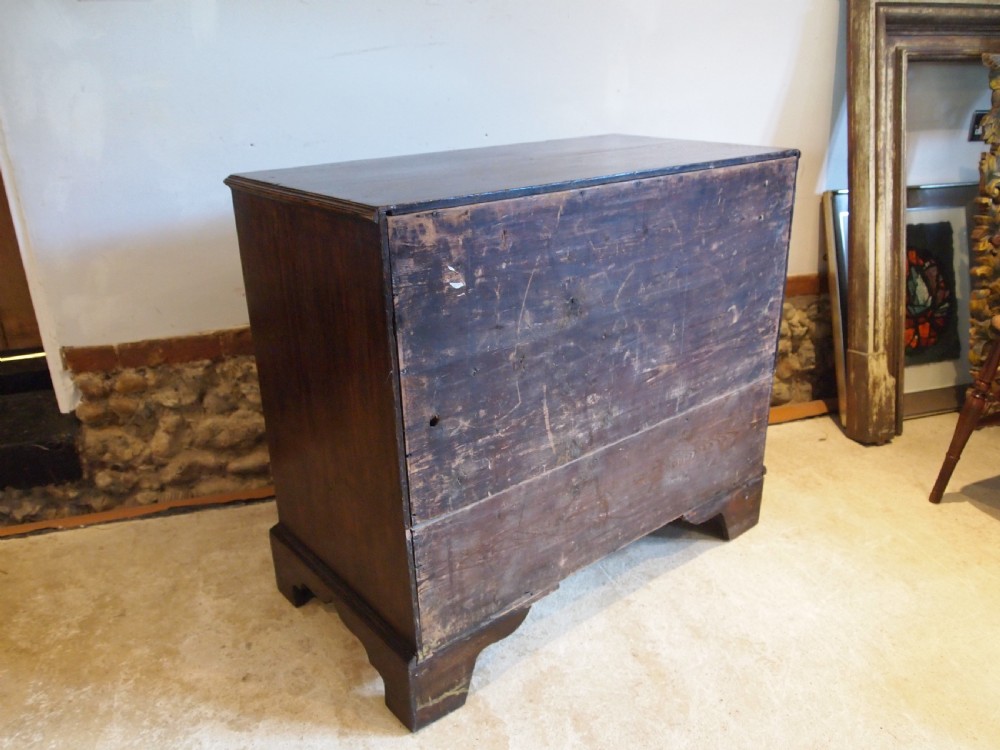 Chest of Drawers rare small George III Oak original handles c1770 View VIII