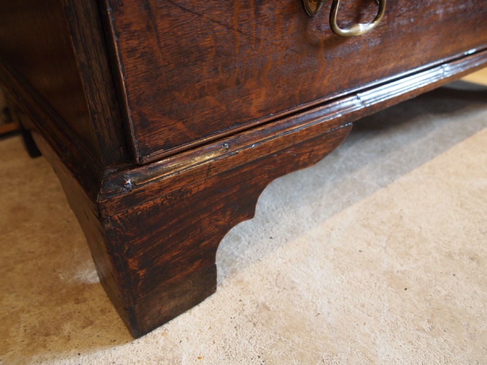 Chest of Drawers rare small George III Oak original handles c1770 View X