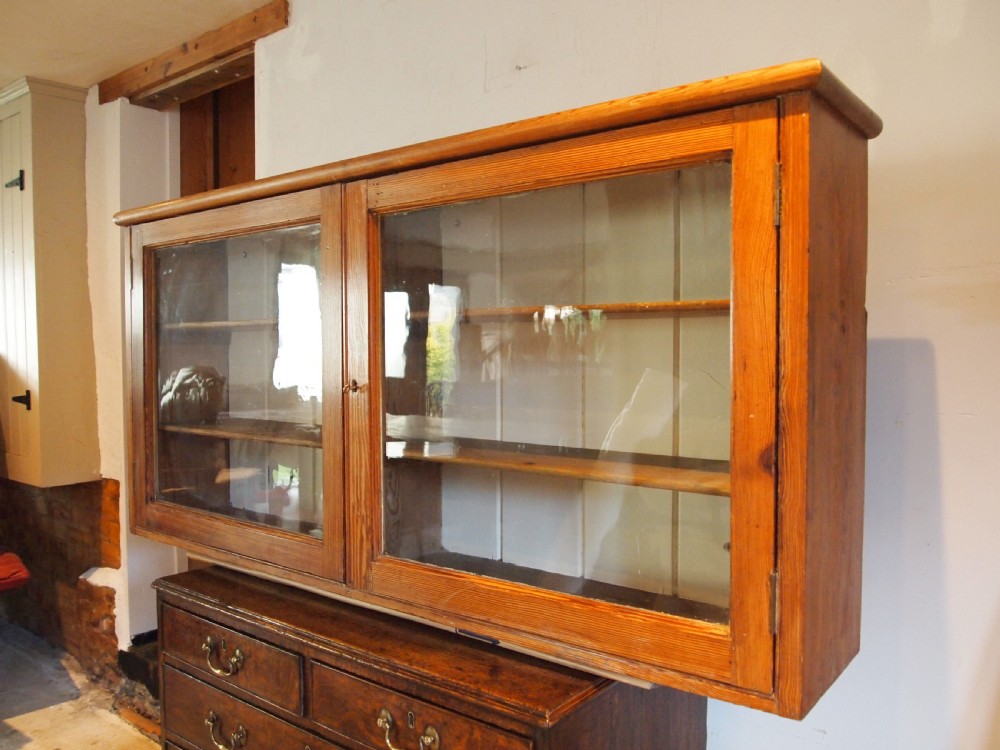 Cupboard cabinet Victorian Pitch Pine country house wall c1860 View III