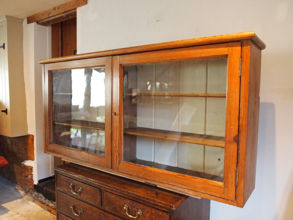 Cupboard cabinet Victorian Pitch Pine country house wall c1860 View VIII