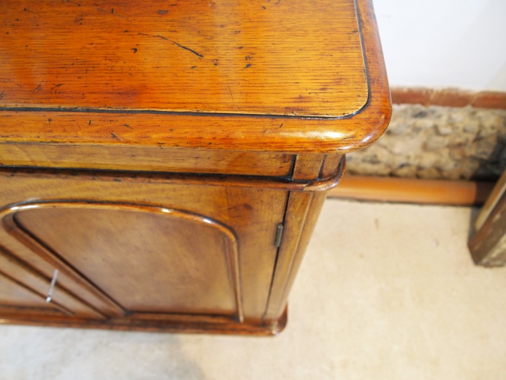 Cupboard rare rustic country house shoe linen Oak c1840 View VI
