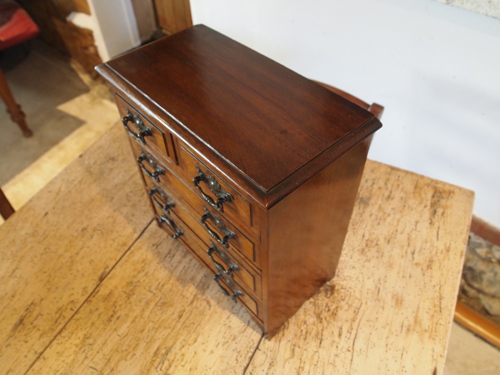 Chest of drawers Rare miniature Arts and Crafts Oak c1900 View III