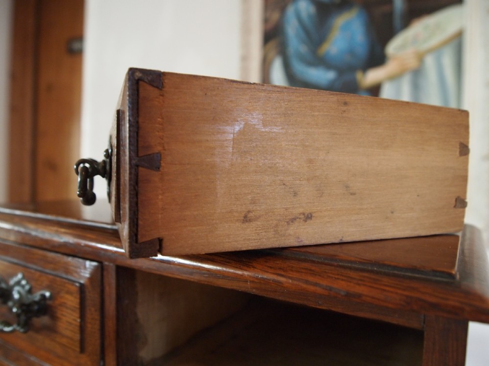 Chest of drawers Rare miniature Arts and Crafts Oak c1900 View IV
