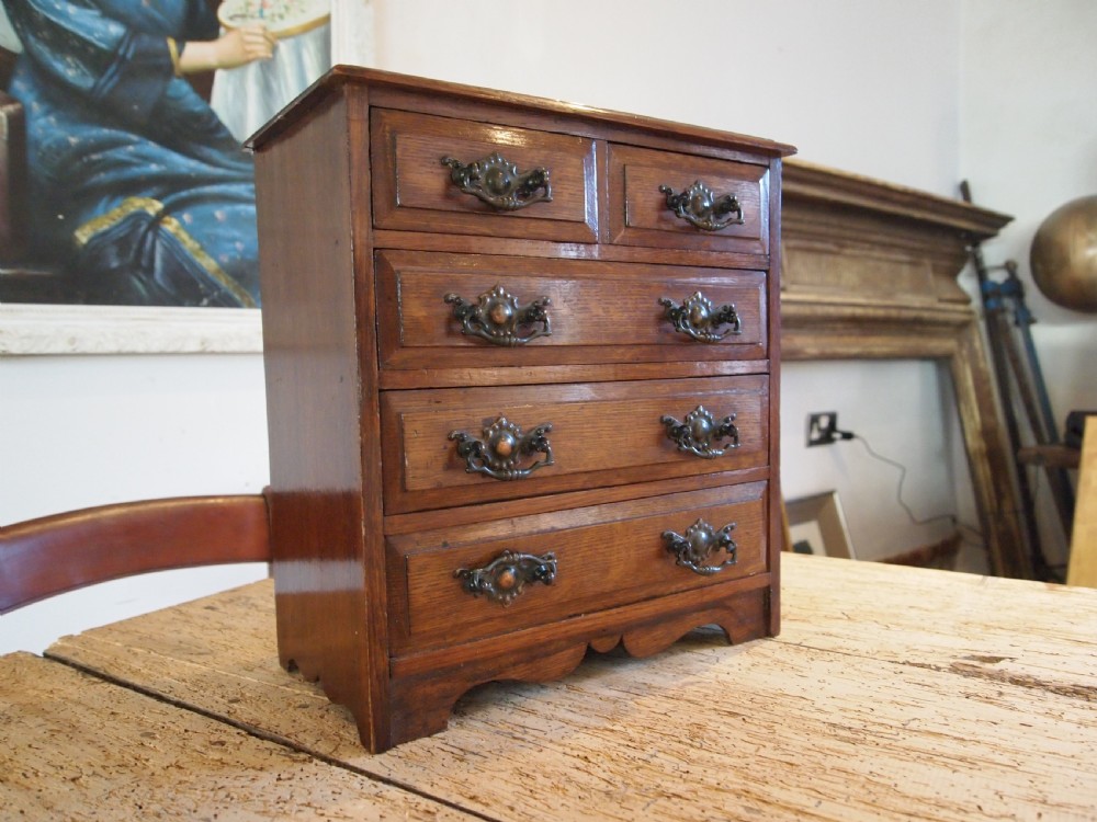 Chest of drawers Rare miniature Arts and Crafts Oak c1900 View VI