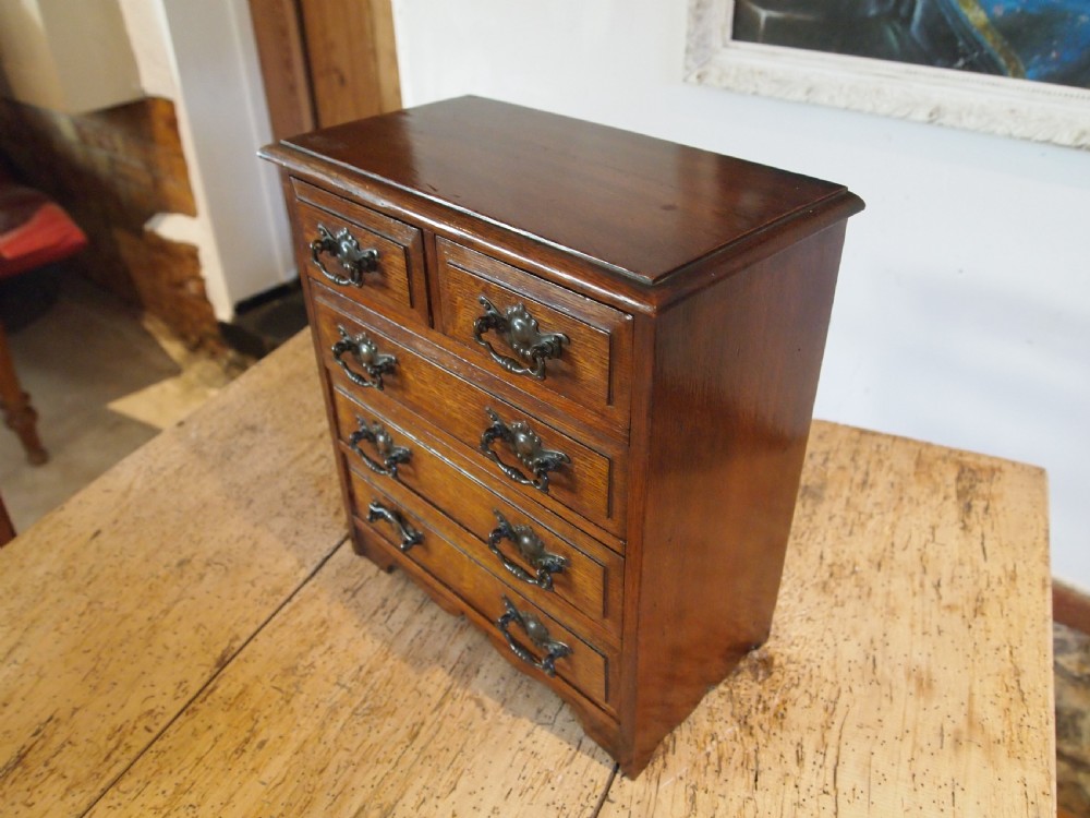 Chest of drawers Rare miniature Arts and Crafts Oak c1900 View IX