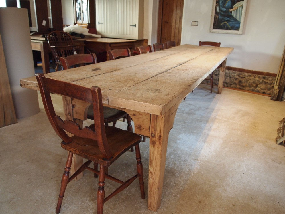 Table refectory rustic dining George III Sycamore kitchen c1790 View III