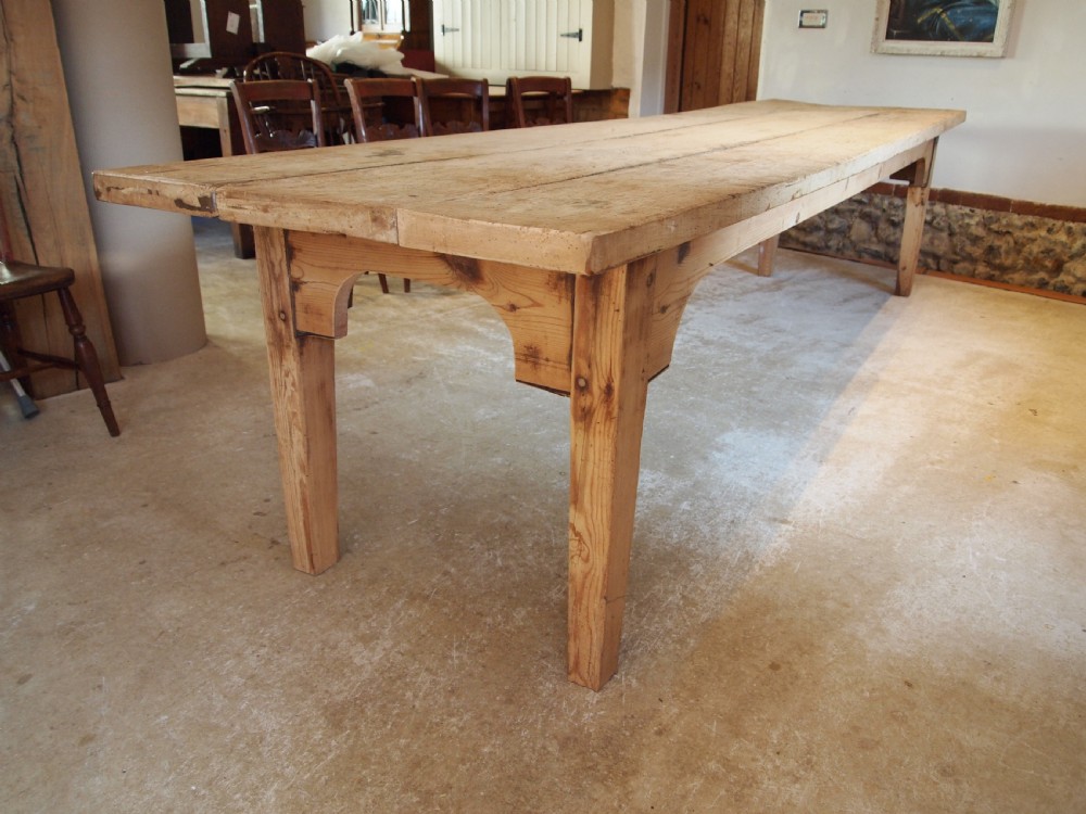 Table refectory rustic dining George III Sycamore kitchen c1790 View IV