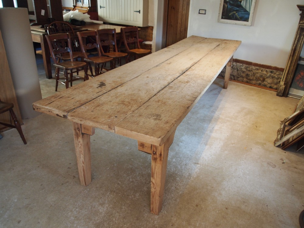 Table refectory rustic dining George III Sycamore kitchen c1790 View V