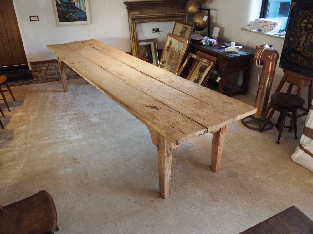 Table refectory rustic dining George III Sycamore kitchen c1790 View VIII