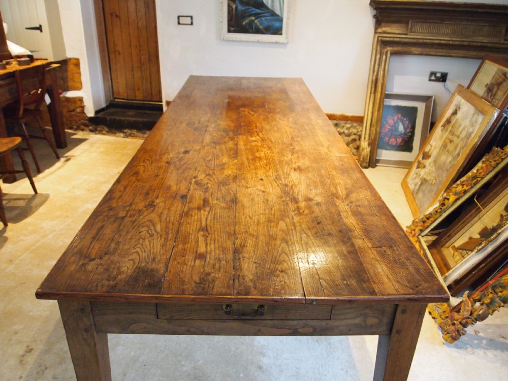 Table large stunning Elm refectory farmhouse dining Victorian c1870 View III