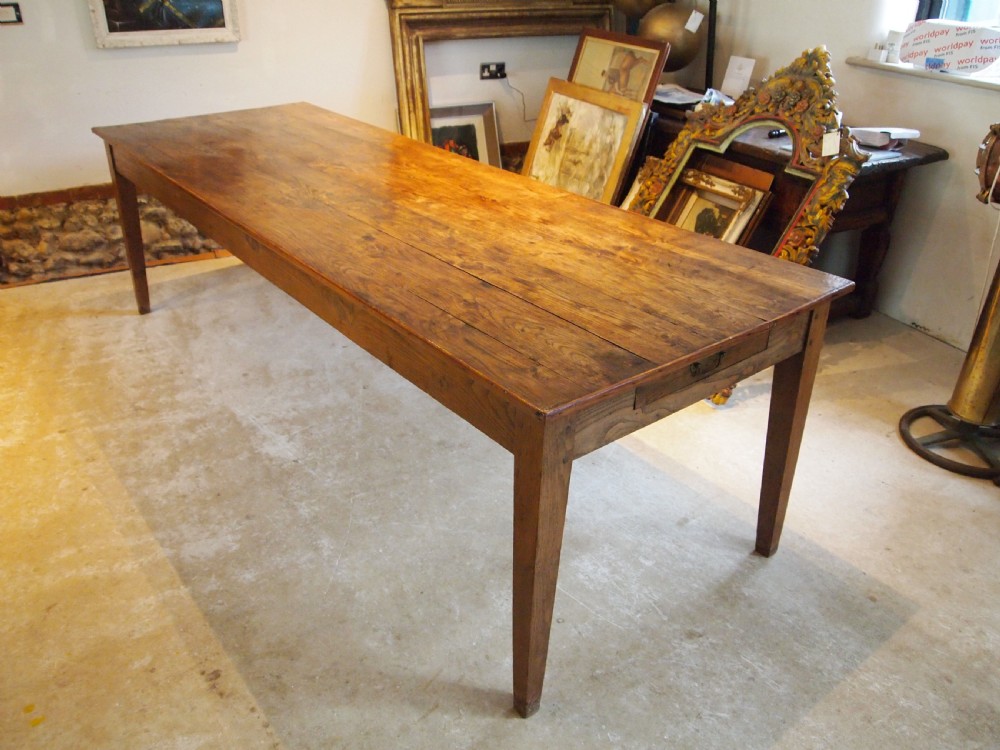 Table large stunning Elm refectory farmhouse dining Victorian c1870 View VIII