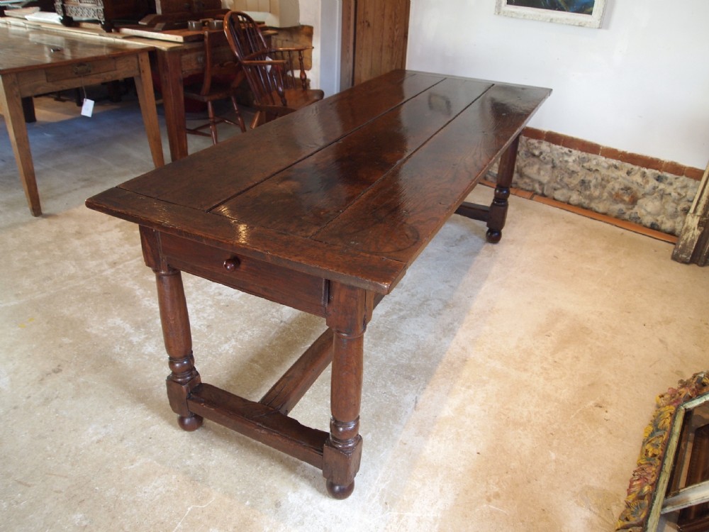 Table outstanding Charles II Oak refectory farmhouse table c1680