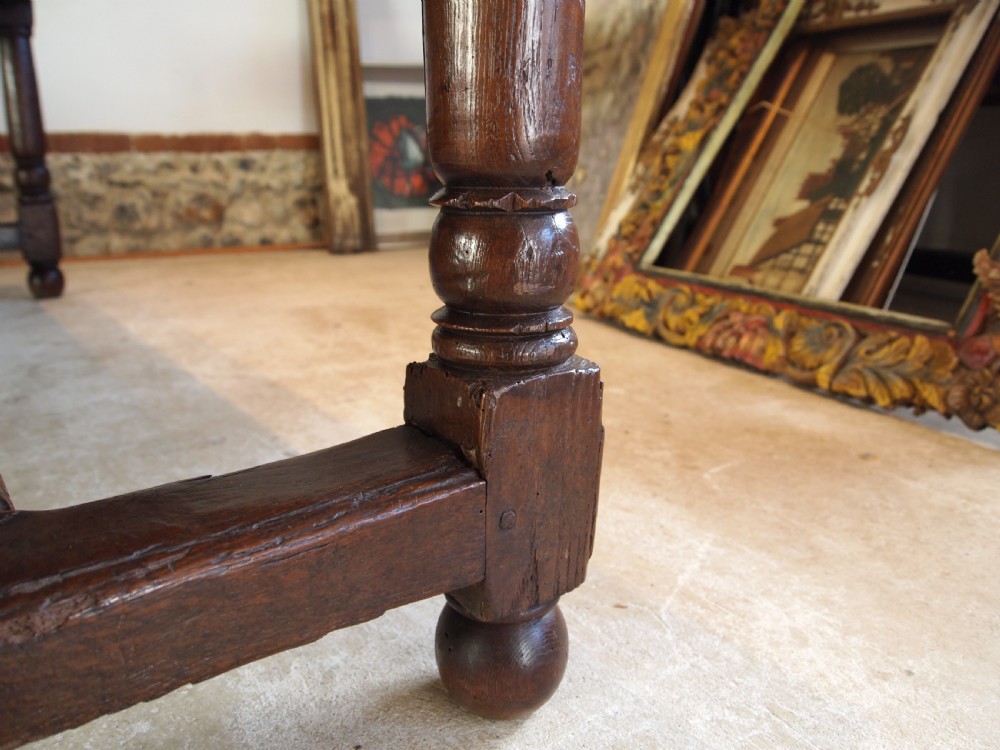 Table outstanding Charles II Oak refectory farmhouse table c1680 View IV