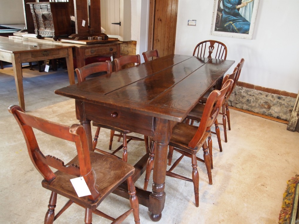 Table outstanding Charles II Oak refectory farmhouse table c1680 View VII