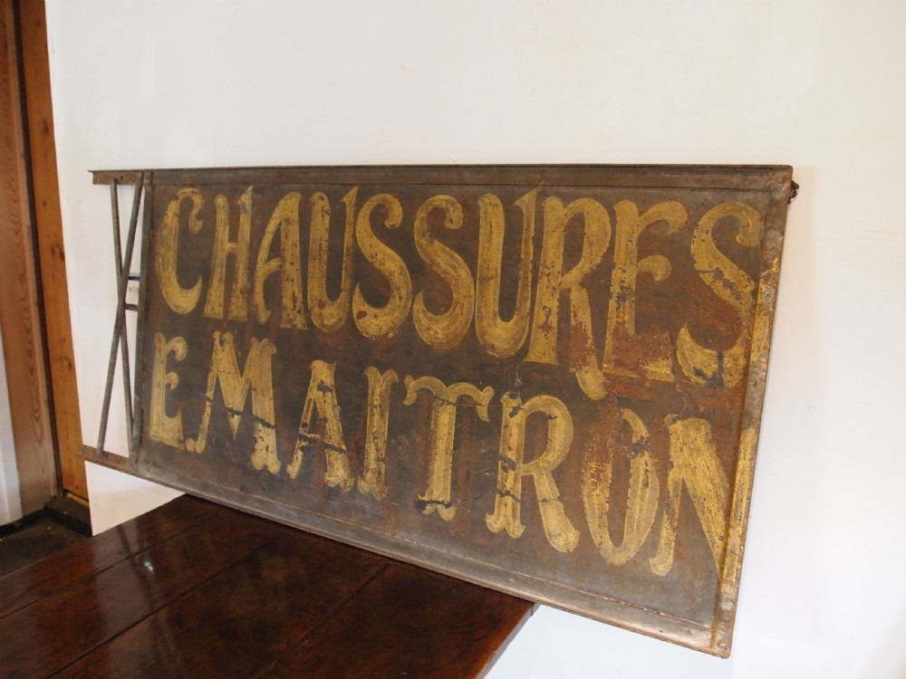 Sign French Shoe Shop 19th century large advertising c1860 View VI
