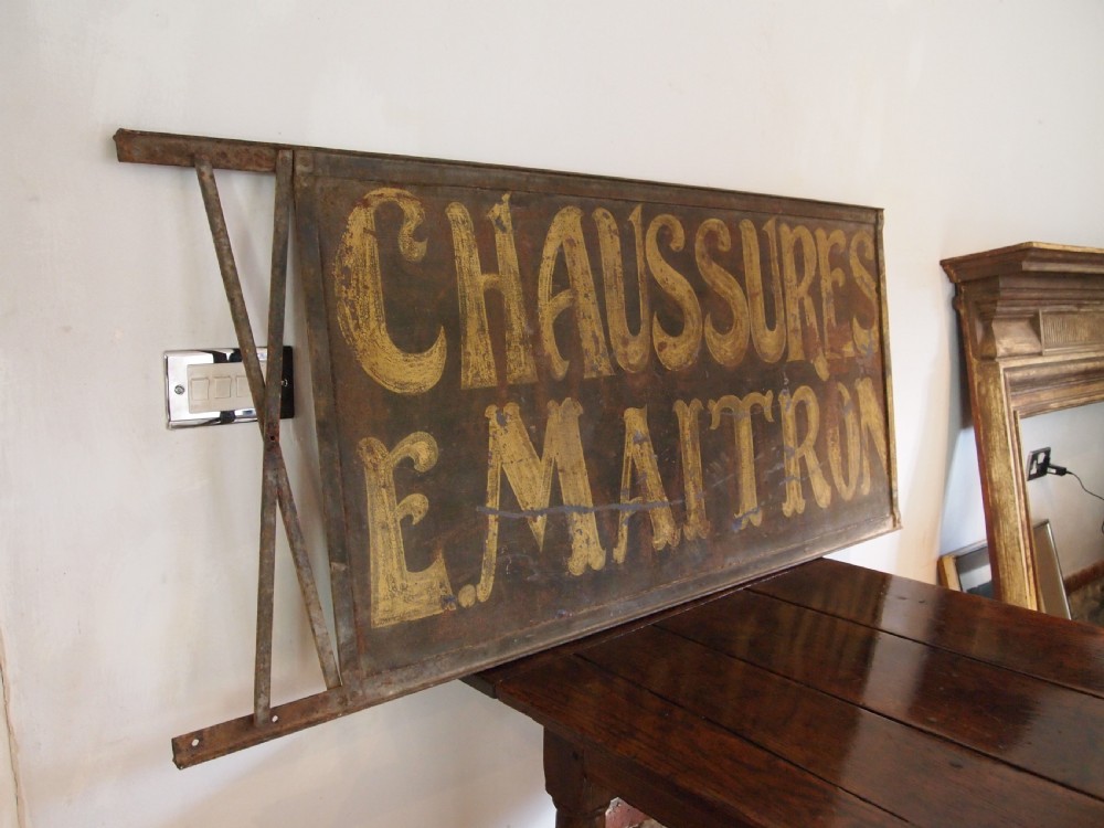 Sign French Shoe Shop 19th century large advertising c1860 View VII