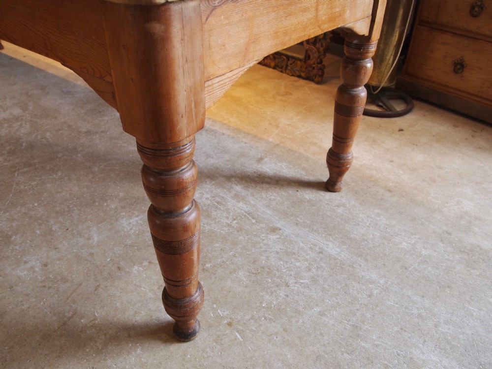 Table refectory farmhouse dining Victorian scrub top c1890 View XII
